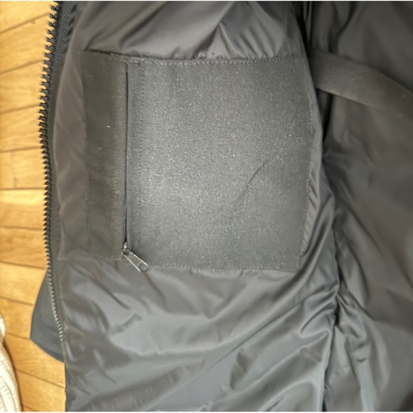 Canada Goose Long Black Parka with Red Logo - Picture 8 of 16